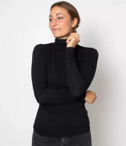 Turtleneck Longsleeve "Sylvia" - black