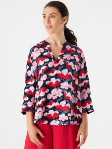 Givn Bluse "Harriette" - red/pink flowers