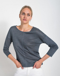 Leinen-Longsleeve - pinie