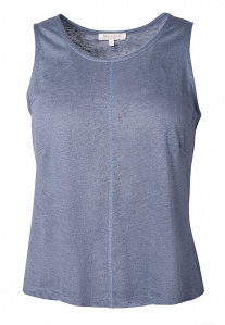 Linen Top - bleu