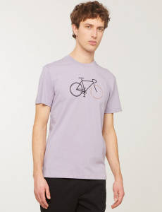 T-Shirt "Agave Bike Letters" - grey lilac
