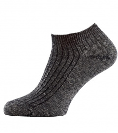 Hirsch Sports Footie "Danny" (wool/linen) - black