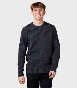 Merino-Strickpullover "Sören" (Wolle) - anthracite