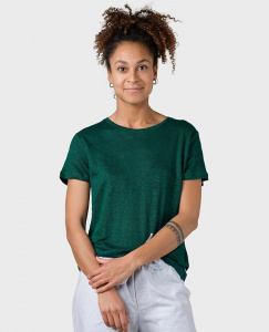 Leinen-Tee "Rikke" - moss green