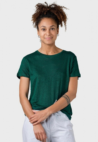 Leinen-Tee "Rikke" - moss green