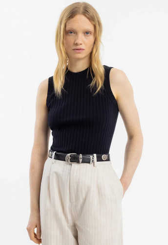 Rotholz "Ribbed Singlet" - true black