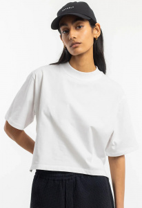Rotholz "Cropped T-Shirt" - classic white