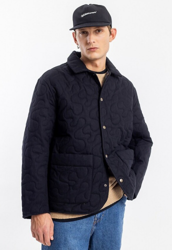 Rotholz "Gesteppte Flanell-Jacke" - schwarz