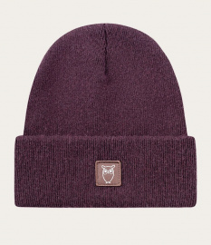 Woll-Beanie - deep mahogany