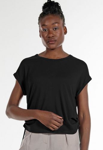 Pique Ruffle Shirt - raven