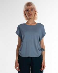 Pique Ruffle Shirt - dusty blue