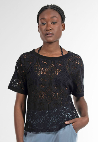 Lace Shirt - schwarz