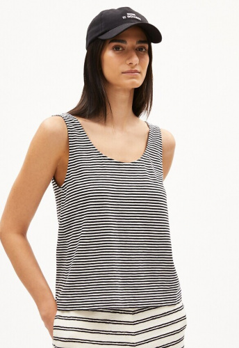 Top "Minaami Lita" - black/oatmilk