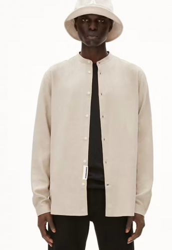 Stehkragenhemd "Vaaleronimus Lino" - sand stone