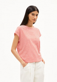 Shirt "Oneliaa Lovely Stripes" - poppy red/oatmilk