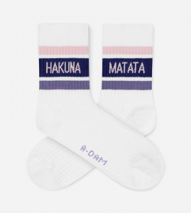 Crew Socks "Purple Hakuna Matata"
