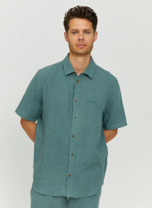 Short SLeeved Linen Shirt "Leland" - jade