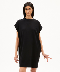 Leinen-Jersey-Kleid "Daarixa Linen" - black
