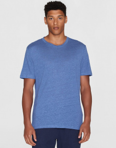 Leinen-T-Shirt - moonlight blue