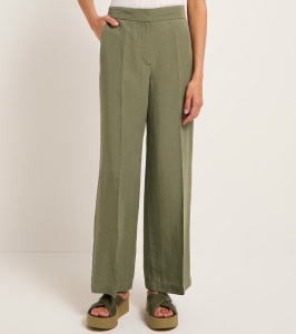 Lanius "Wide Leg Pants" (linen) - tea leaf