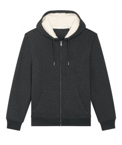 Zip-Hoodie "Hygger" - dark heather grey