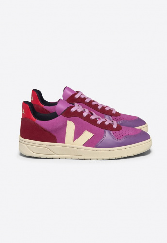 Veja "V-10 Suede Multico" - ultraviolet calcaire