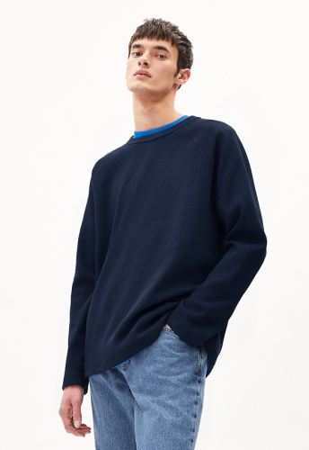 Longsleeve "Josuaa Waffle" - night sky