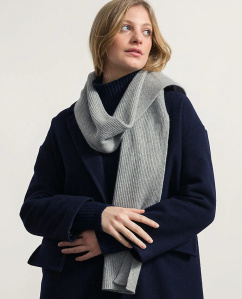 Cashmere Scarf "Federico" - grey calce