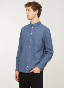 Hemd "Bamboo" - dark arctic blue
