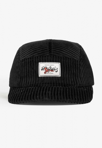 Rotholz "Cord 5-Panel Cap" - soft black