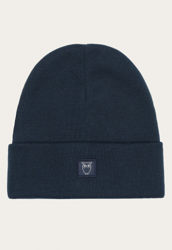 Knitted Rib Beanie - night sky