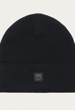 Double Layer Fine Merino Wool Beanie - black Double Layer Fine Merino Wool Beanie - black