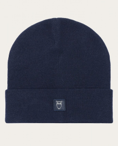 Double Layer Fine Merino Wool Beanie - total eclipse
