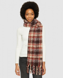 Checked Scarf - brown check