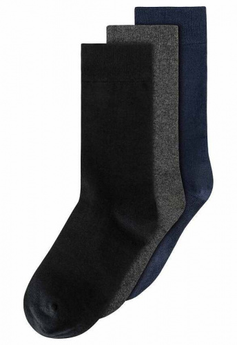 Socken 3er Pack Basic - schwarz/anthrazit/navy