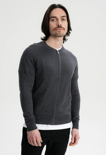 Strick-Jacke "Shamial" - anthrazit melange