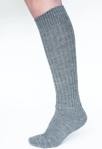 Woll-Kniestrumpf - grau