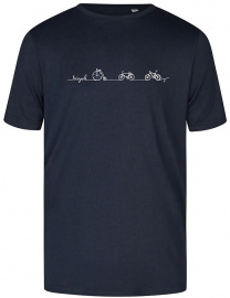 T-Shirt "Bicycle Line" - nachtblau