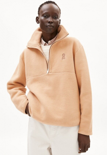 Fleece-Sweatshirt "Haarleenaa" - beige blond