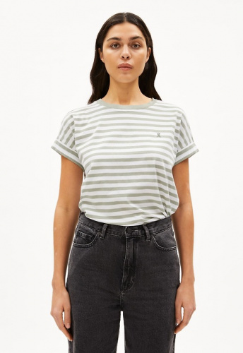 T-Shirt "Idaara Stripes" - white/seagreen