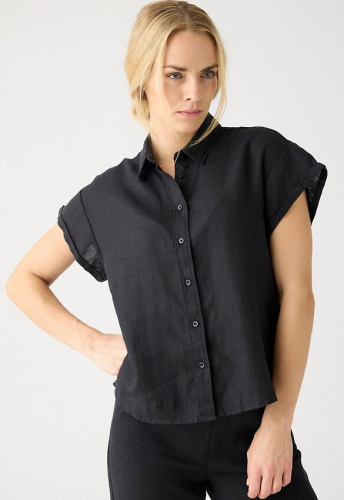 Linen Shirt "Aster" - black