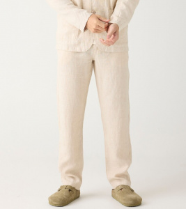 Leinenhose "Chuck Regular" - yarndyed/light feather gray