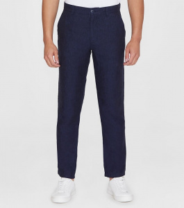 Leinenhose "Chuck Regular" - yarndyed/total eclipse