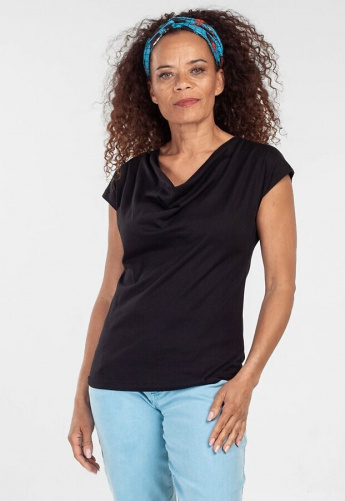 Short Cascade Shirt - black