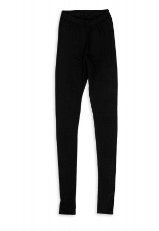 Damen Leggins Wolle / Seide - schwarz