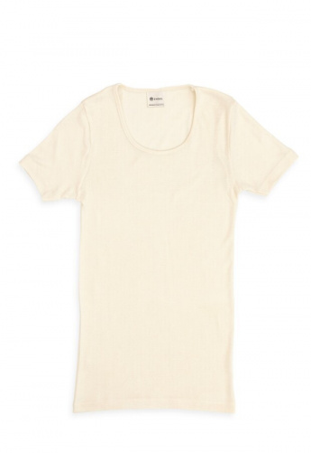 Damen Unterhemd kz. Arm, Wolle/Seide - natur Damen Unterhemd kz. Arm, Wolle/Seide - natur