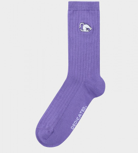 Rib Socks "Knivsta Plow Pose" - paisley purple