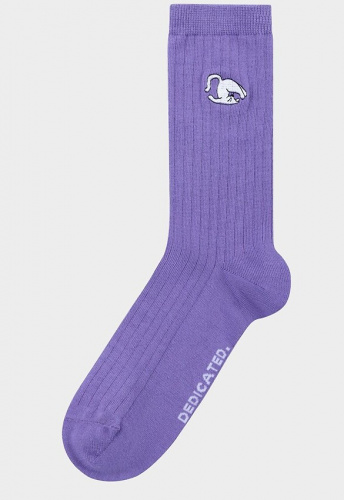 Rib Socks "Knivsta Plow Pose" - paisley purple