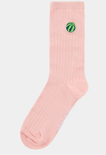 Rib Socks "Knivsta Water Melon" - silver pink