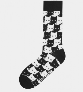 Socks "Sigtuna Pepita Cats" - black